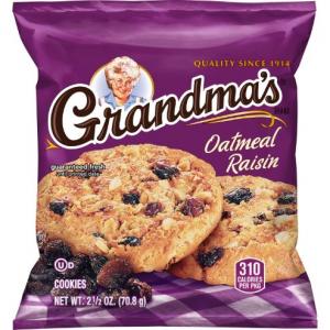 Pepsi-co Grandma's Oatmeal Raisin Big Cookie 2.5oz (PACK OF 60)