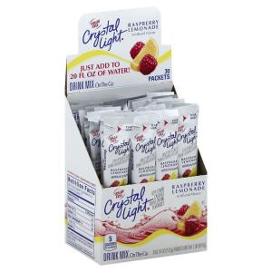 Crystal Light Raspberry Lemonade Drink Mix (120 Packets, 4 Boxes of 30)