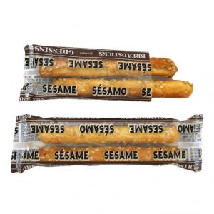 Clown Global Brands Individually Wrapped Sesame Breadsticks, 2 per pack - 300 packs per case.