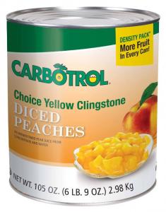 Fruit Carbotrol Peach Diced 6 Case 10 Can