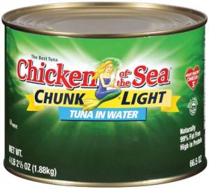 Chicken Of The Sea Tuna Chunk Light Water Imported 66.5oz - 6 Cans Per Case