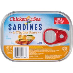 Chicken of the Sea Sardines in Mustard Sauce, 3.75 Ounce - 18 per case