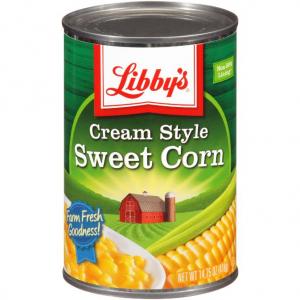 Libby Fancy Cream Style Corn - 15.5 oz. can, 24 cans per case