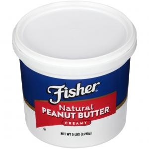 Fisher Natural Easy-To-Spread Creamy Peanut Butter (80 OZ, 3 Per Case)