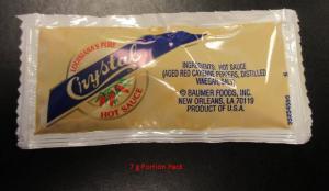 Crystal Hot Sauce Portion Pack , 7 Gram - 200 Per Case