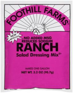 Foothill Farms, Dressing Mix Ranch No Msg Gluten Free Low Sodium