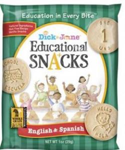 Dick & Jane, Educational Snack, English & Spanish (1 OZ, 120 Per Case)