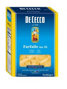 De Cecco Enriched Macaroni Farfalle, 1 Pound (12 Pack)