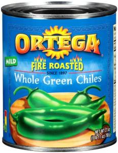 Ortega Peppers, Whole Green Chiles, Mild, 27 Ounce (Pack of 12)