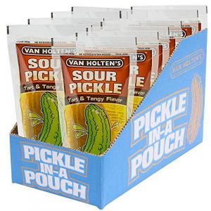 Van Holten's Jumbo Sour Pickle Whole Single Serve Pouch, 12 x 1 each Case