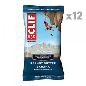 CLIF BAR - Energy Bar - Peanut Butter Banana Dark Chocolate - (2.4 Ounce Protein Bar, 12 Count)
