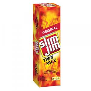 Slim Jim Twin Pack Snack-Sized Smoked Meat Stick, Original Flavor, 1.94 Oz. 24-Count (Pack of 6)