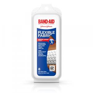Band-Aid Brand Adhesive Bandages Flexible Fabric, 8 Ct (Pk of 1)