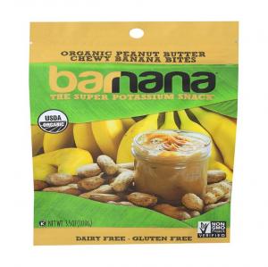 Barnana Organic Chewy Banana Bites - Peanut Butter - 3.5 Ounce - Delicious Barnana Potassium Rich Banana Snacks - Lunch
