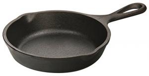 Lodge H5MS Heat Treated Miniature Skillet, Cast Iron 5" Black