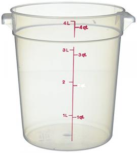 Cambro (RFS4PP190) 4 qt Round Polypropylene Food Storage Contain