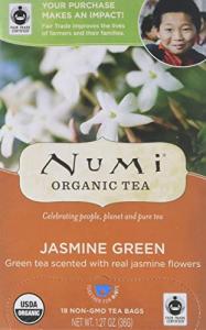 Numi Organic Tea, Monkey King, Jasmine Green Tea, Tea Bags, 18 Ct