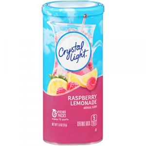 Crystal Light Raspberry Lemonade Drink Mix (72 Pitcher Packets, 12 Canisters of 6)