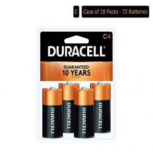 Duracell - CopperTop C Alkaline Batteries with recloseable Package - 4 Count (Pack of 18)