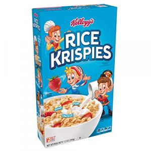 Rice Krispies Kellogg?s Fat-Free Breakfast Cereal, Toasted Rice Cereal, 12 Ounce(Pack of 10)