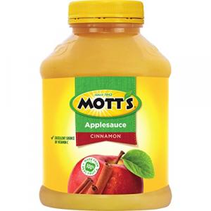 Mott'S Cinnamon Applesauce, 100% Real Fruits, Plastic Jar (48 Fl.Oz, 8 Per Case)