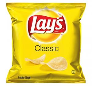 Lays Classic Potato Chips Bulk Size Order Box (1 Oz. Packs, 104 Packs Per Box)