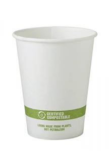 World Centric CU-PA-12 100% Compostable FSC Mix Paper Hot Cups, 12 oz, White (Pack of 1000)
