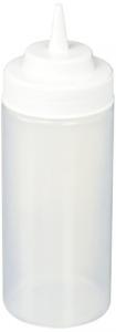 Winco 6-Piece Wide Mouth Squeeze Bottles, 16-Ounce, Clear