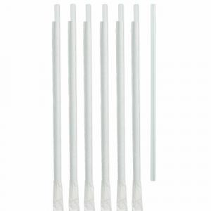 D&W, DZODSTGW4300T, Dispoz-o 1-1/4" Straws, 1200 / Carton, Trans