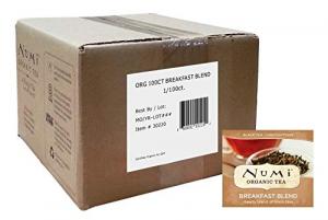 Numi Organic Tea Breakfast Blend, 100 Count Box of Tea Bags, Black Tea (Packaging May Vary)