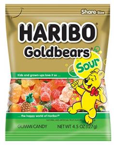 Haribo Goldbears Sour Gummi Candy Bag (4.5 Ounces, Pack of 12)