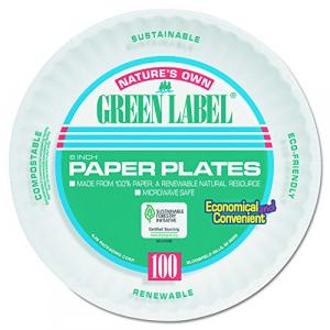 AJM Packaging Corporation PP6AJKWH Uncoated Paper Plates, 6 Inch