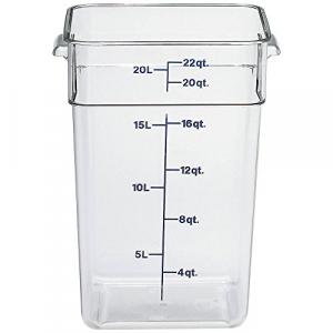 Cambro 22SFSCW135 CamSquare Food Container with handles 22 qt. clear - Case of 6