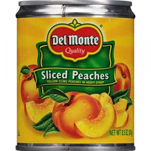 Del Monte Canned Sliced Yellow Cling Peaches in Heavy Syrup, 8.5-Ounce (Pack of 12)