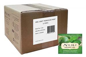 Numi Organic Tea Moroccan Mint, 100 Count Box of Tea Bags, Herbal Teasan (Packaging May Vary)