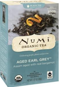Numi Organic Tea Aged Earl Grey, 18 Count Box of Tea Bags (Pack
