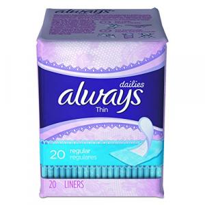Always PGC 08279 Dailies Thin Liner, Regular (Pack of 480)