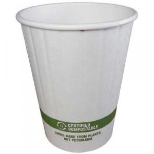 World Centric Compostable Double Wall Paper Hot Cup, 12 Ounce -