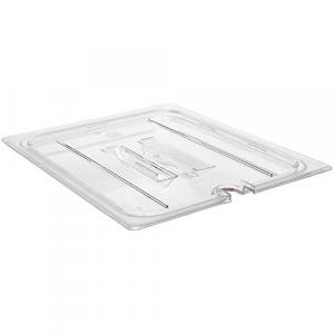 Cambro 60CWCHN135 Camwear Notched Food Pan Lid w/ Handle, Clear, 1/6 Size, Case of 6