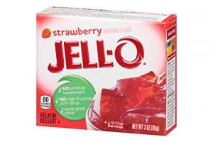 JELLO Strawberry Gelatin Dessert Mix (3oz Boxes, Pack of 24)