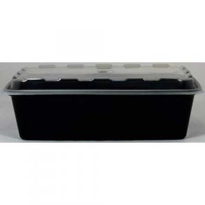 Cube Plastics CR-937B 38 Oz. Black Plastic Container - 150 / CS