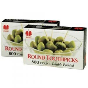 Goldmax Wooden Round Toothpick, 2.25 inch - 24 per case.