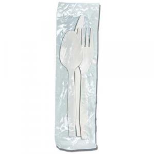 Senate White Polypropylene Wrapped Medium Weight Knife, In Bulk, 250 Packs