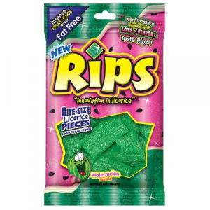 Rips Bite Size Watermelon Licorice Candy Pieces, 4 Ounce - 12 per case