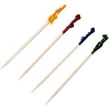 Handgards Disposable Wood Frill Pick, 3 inch - 10000 per case.