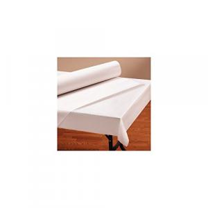 Hoffmaster 260045 PE 40 x 300 in. White Paper Roll Table Cover