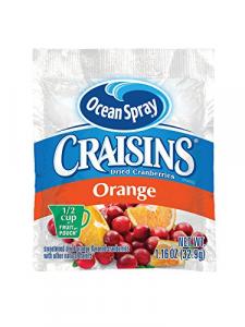 Ocean Spray Craisins Dried Cranberries, Orange, 1.16 Ounce (Pack