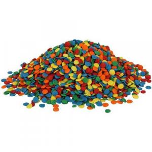 Sprinkle King Bright Confetti Blend Non Partially Hydrogenated Decorettes, 5 Pound -- 4 per case.
