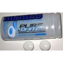 Mentos Pure Sweet Mint White Gum -- 36 per case.