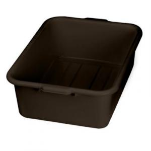 Tablecraft 1537BR Brown 21" X 16" X 7" Polyethylene Plastic Bus Tub-1537BR